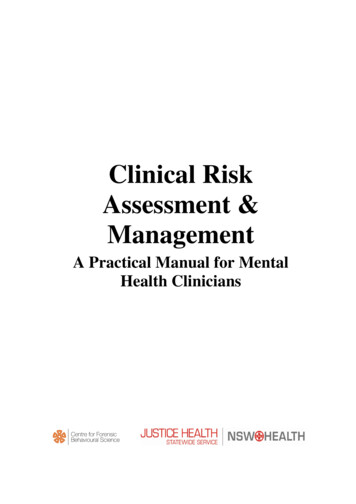 Clinical Risk Assessment & Management