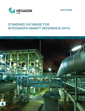 STANDARD DATABASE FOR INTERGRAPH SMART REFERENCE 
