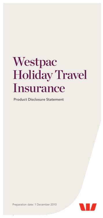 Westpac Holiday Travel Insurance