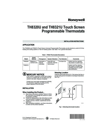 TH8320U And TH8321U Touch Screen Programmable 