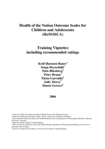 Health Of The Nation Outcome Scales For Children And .