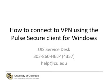 How To Connect To VPN Using The Pulse Secure Client For .