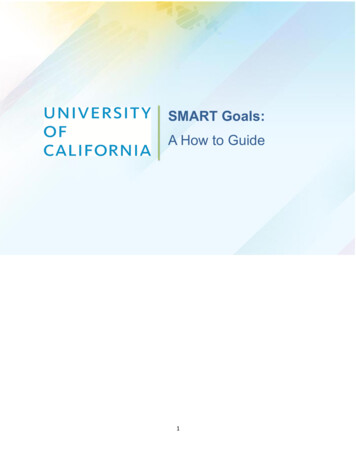 SMART Goals: A How To Guide - UCOP