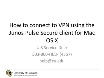 How To Connect To VPN Using The Junos Pulse Secure Client .