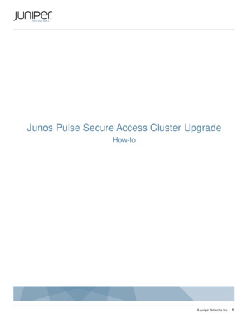 How To Junos Pulse Secure Access Cluster Upgrade
