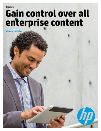 HP ControlPoint - Gain Control Over All Enterprise Content