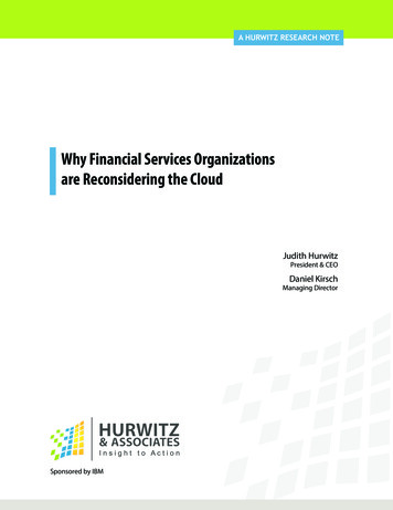 Why Financial Services Organizations Are Reconsidering The .
