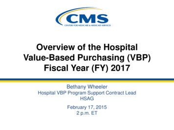 Overview Of The Hospital Value-Based Purchasing (VBP .