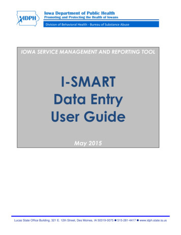 I-SMART Data Entry User Guide - Iowa