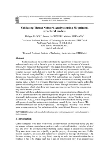 Validating Thrust Network Analysis Using 3D-printed .