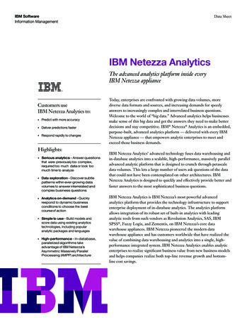 IBM Netezza Analytics - NDM