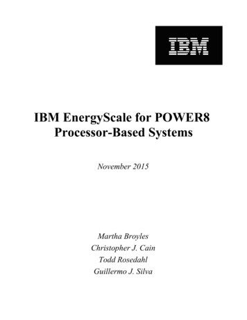 IBM EnergyScale For POWER8 Processor-Based Systems