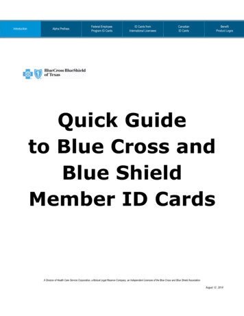 Quick Guide To Blue Cross And Blue Shield Member ID Cards