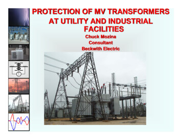 PROTECTION OF MV TRANSFORMERS AT UTILITY AND 
