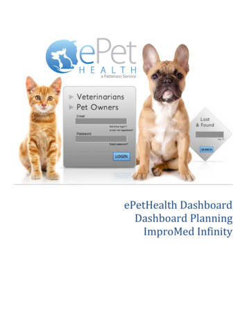 EPetHealth Dashboard Dashboard Planning ImproMed Infinity