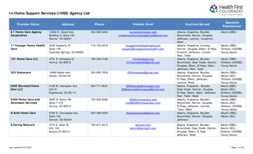 In-Home Support Services (IHSS) Agency List