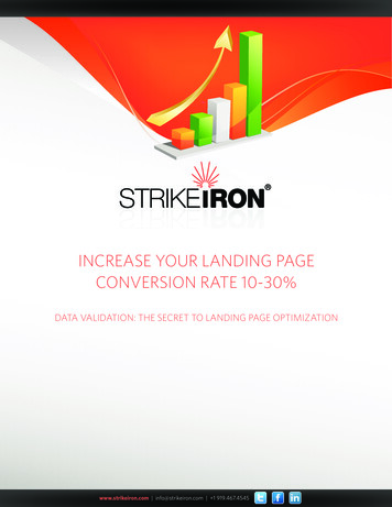 INCREASE YOUR LANDING PAGE CONVERSION RATE 10-30%