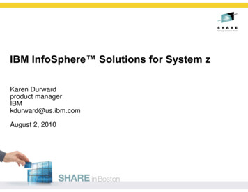 IBM InfoSphere Solutions For System Z - Confex