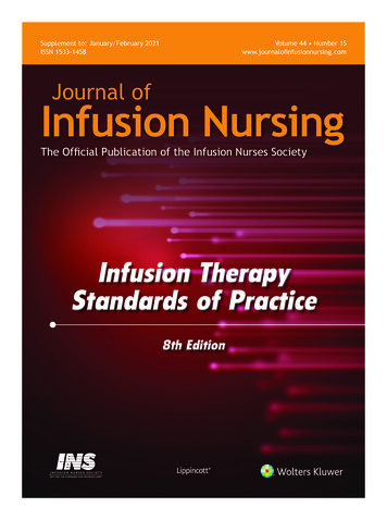 Journal Of Infusion Nursing - Stacks