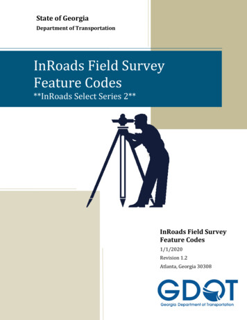 InRoads Field Survey Feature Codes - Georgia