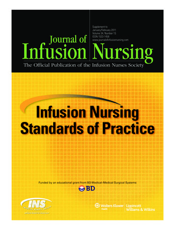 Infusion Nursing Standards Of Practice - INCATIV