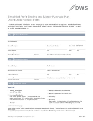 Simplified Profit Sharing And Money Purchase Plan .