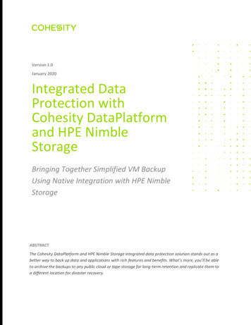 Integrated Data Protection With Cohesity DataPlatform 