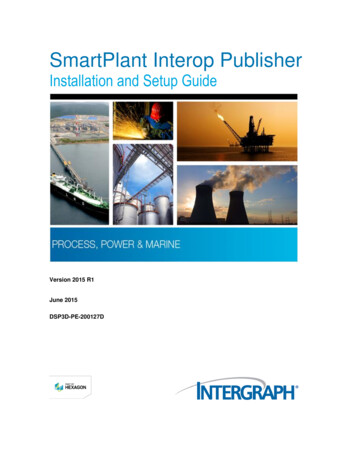 Installation And Setup Guide - Intergraph