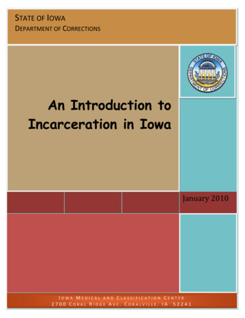An Introduction To Incarceration In Iowa