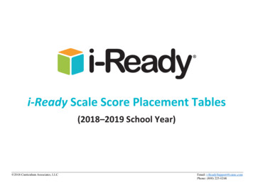 I-Ready Placement Tables 2018-2019 - Esboces 