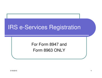 IRS E-Services Registration