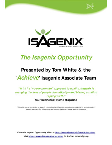 The Isagenix Opportunity