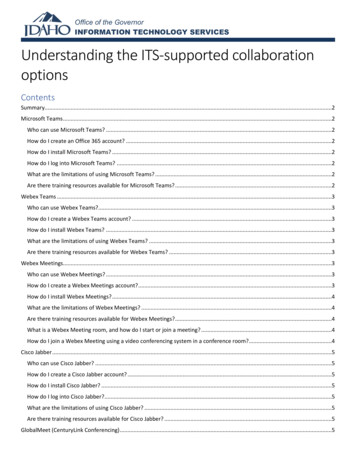 Understanding The ITS-supported Collaboration Options