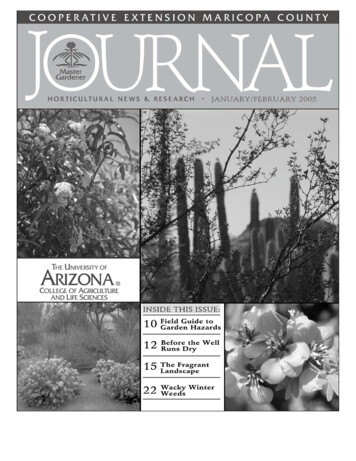 INSIDE THIS ISSUE Master Gardener Journal