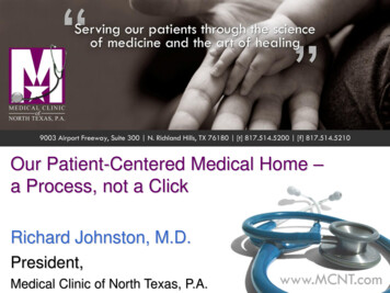 Our Patient-Centered Medical Home A Process, Not A Click