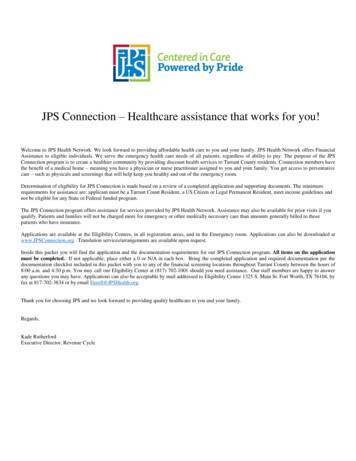JPS Connection Healthcare Assistance That Works For You!
