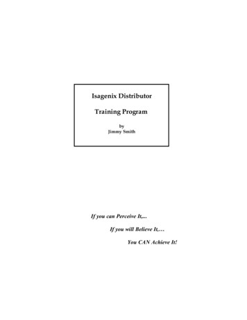 Isagenix Distributor Training Program