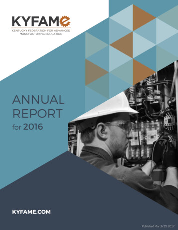 ANNUAL REPORT - KY FAME