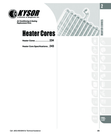 Air Conditioning & Heating Eplacement Parts Heater Cores