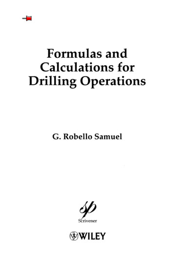 Formulas And Calculations For Drilling Operations