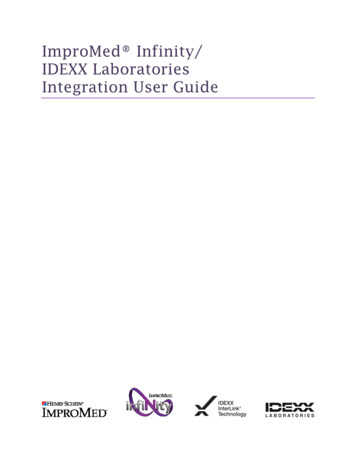 ImproMed Infinity/ IDEXX Laboratories Integration User Guide