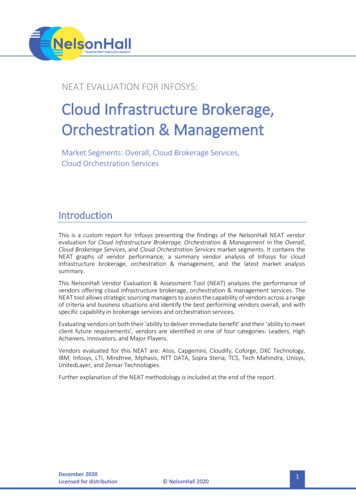NEAT EVALUATION FOR INFOSYS: Cloud Infrastructure .