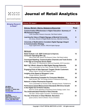 Journal Of Retail Analytics - Marshall