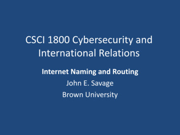CSCI 1800 Cybersecurity And International Relations