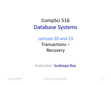 CompSci516 Database Systems - Duke University
