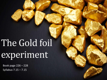 The Gold Foil Experiment - WordPress 