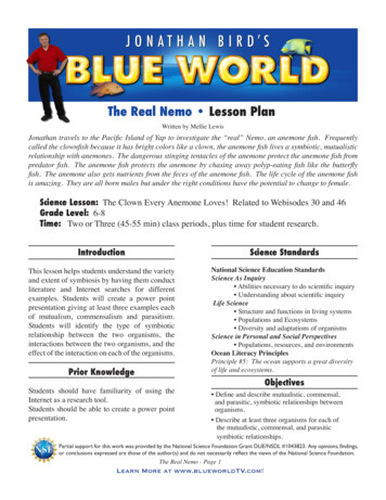 The Real Nemo Lesson Plan - Jonathan Bird's Blue World