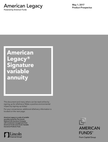 American Legacy Signature Variable Annuity