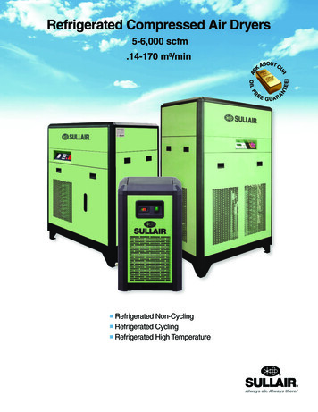 Refrigerated Compressed Air Dryers - Pumps And Service