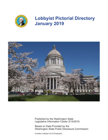 Lobbyist Pictorial Directory January 2019